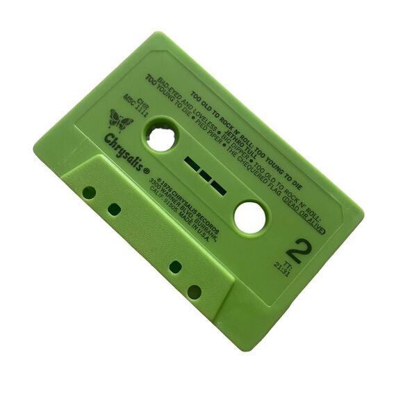 Jethro Tull Too Old to Rock n Roll Too Young to Die Green Cassette Tape Rock '76 - Picture 6 of 8